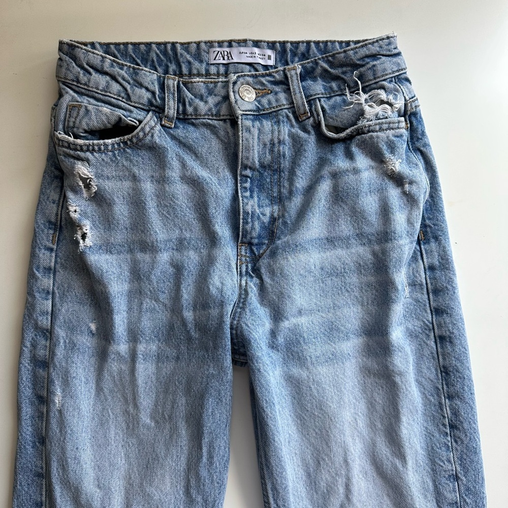 Zara Blue Boyfriend Jeans
